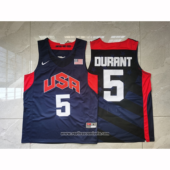 Camiseta USA 2012 Kevin Durant #5 Negro